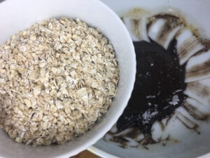 No Bake Chocolate & Peanut Butter Cookies - Add oats