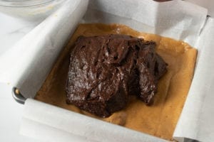 Chocolate Peanut Butter Brownies - Spread Chocolate Layer